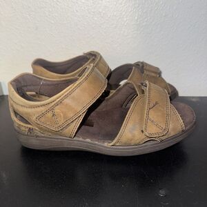 Cosyfeet Mens Sandals Bingley Wide Fit Brown Leather UK  6 Extra Roomy US 7
